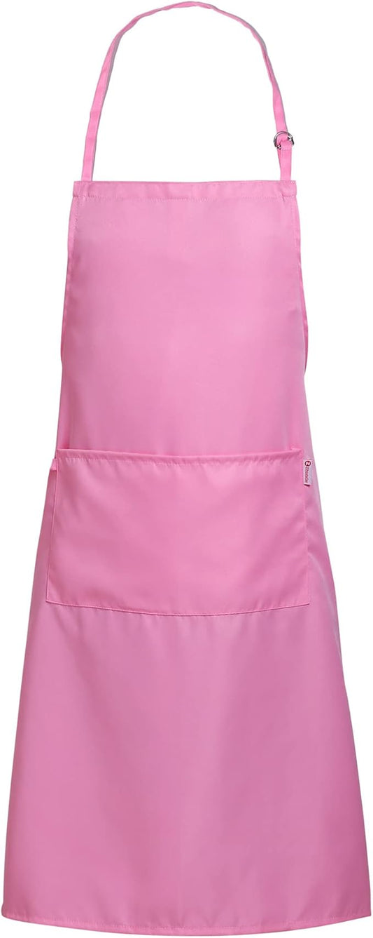 Light Pink Apron for Women with Pockets | Lightweight and Adjustable Womens Apron