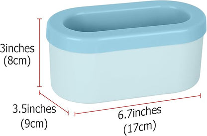 LUEXBOX Cylinder Ice Cube Mold Ice Trays, Silicone Ice Bucket, Portable Ice Cube Maker, Press-Type Easy-Release Ice Cup (Blue Large)
