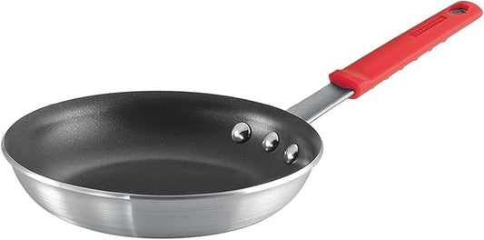 Tramontina Professional 8-Inch Non Stick Small Frying Pan, Heavy-Gauge Aluminum Skillet with Reinforced Nonstick Coating, Red Handle, Dishwasher and Oven Safe by Tramontina