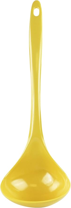 Reston Lloyd Melamine Soup Ladle Kitchen Utensil, Premium Quality Utensil with Heat Resistant Ergonomic Handle, Durable BPA-Free Plastic, 10.5 inch long, 6pc Set, Lemon - Image 2