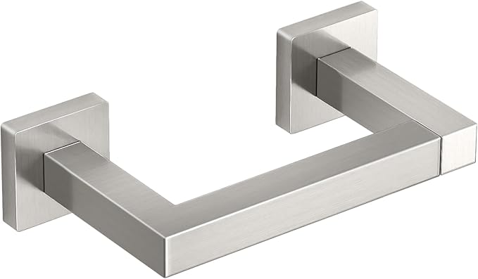 FEILERN Toilet Paper Holder Wall Mounted Post Pivoting Square Tissue Holders Roll Holder Hangers for Bathroom Commercial Toilet Paper Dispenser, Brushed Nickel