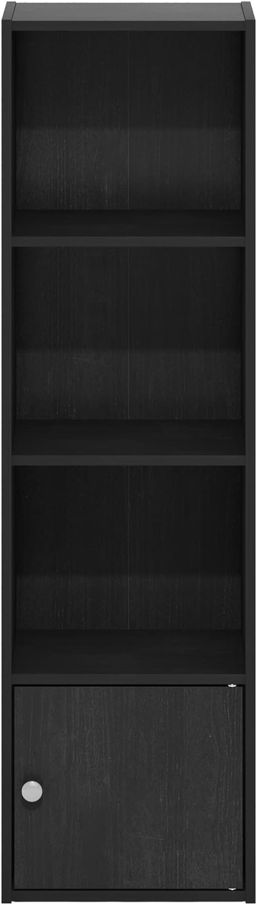 Furinno Luder Shelf Bookcase with 1 Door Storage Cabinet, Blackwood - Image 7