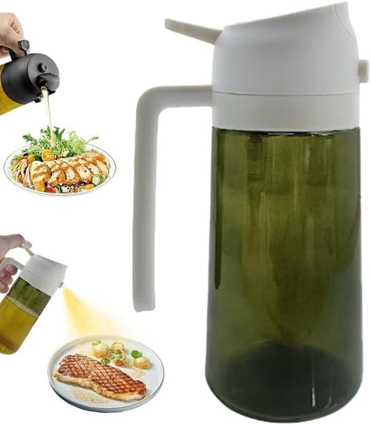 Kitchen Maiden 2 in 1 Oil Dispenser, New Kitchenmaiden 2 In 1 Oil Sprayer for Cooking，Olive Oil Dispenser Bottle Spray And Pour for Air Fryer, Salad, Frying, BBQ by HWHIEUAIK