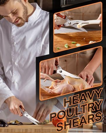 Kitchen Knife Set, 16 Pcs Stainless Steel Kitchen Knife Set with Sharpener & Wooden Block, Knife Block Set with Wood Handle, Chef, Santoku, Bread, Utility, Paring & Carving Fork Knife, Brown