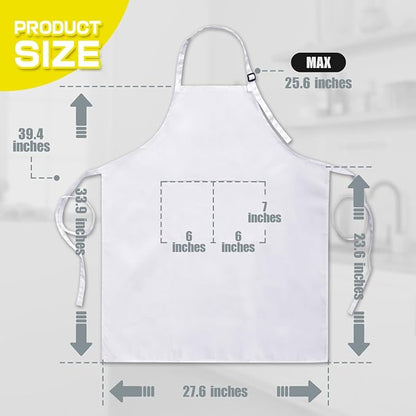 ROTANET Extra Large Apron for Men Adjustable Bib Aprons with 2 Pockets Cooking Kitchen Women Chef Water & Oil Resistant - Image 2
