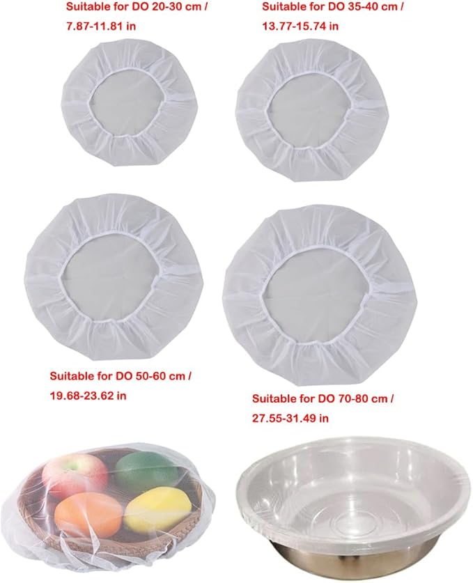 4 Pack Mesh Food Covers Portable Small Food Tents Top Screen Food Cover for Outdoors Camping Glass Food Storage Containers Meal Prep Container Food Storage Bins Countertop Fruit Bowl Plates