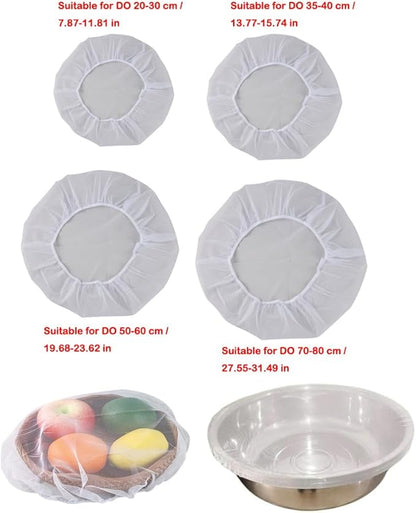 4 Pack Mesh Food Covers Portable Small Food Tents Top Screen Food Cover for Outdoors Camping Glass Food Storage Containers Meal Prep Container Food Storage Bins Countertop Fruit Bowl Plates