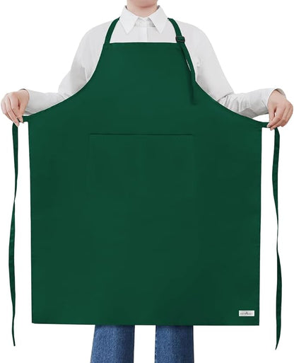 ROTANET Extra Large Apron for Men Adjustable Bib Aprons with 2 Pockets Cooking Kitchen Women Chef Water & Oil Resistant by ROTANET