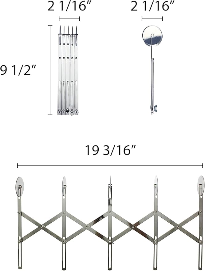 TrueCraftware- 5-Wheel Stainless Steel Adjustable Dough Divider- Pastry Cutter Bakeware Stainless Pizza Slicer Round Dough Cutter Roller Cookie Pastry Knife Divider
