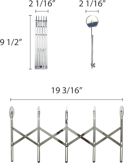 TrueCraftware- 5-Wheel Stainless Steel Adjustable Dough Divider- Pastry Cutter Bakeware Stainless Pizza Slicer Round Dough Cutter Roller Cookie Pastry Knife Divider