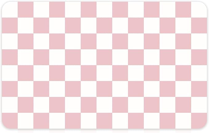 12" x 20" Checkered Dish Drying Mat for Kitchen Counter, Absorbent Coffee Bar Mat for Espresso Machine Coffee Countertops Accessories, Pink - Image 9