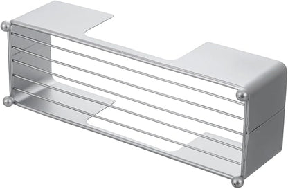 MyGift Modern Silver Tone Metal Countertop Folded Paper Towel Holders, Commercial and Guest Bathroom Sink or Vanity Table Disposable Napkin Storage Trays, Set of 2