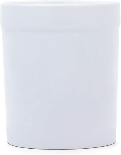 Fox Run Utensil Holder, White Stoneware 4.75 x 4.75 x 5.5 inches