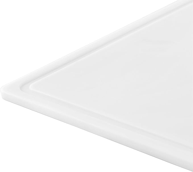FARBERWARE Extra-Large Plastic Cutting Board, 15x20 Inch Dishwasher-Safe Chopping Board with Juice Groove, Non-Slip Surface, Durable, White - Image 2
