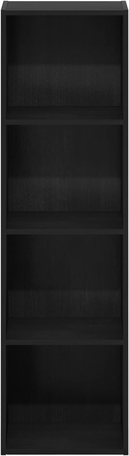 Furinno PASIR Book Shelf, 4-Tier Modern Bookshelf, Open Shelves Bookcase 9 x 12 x 42, Easy Assembly, for Living Room, Bedroom, Home Office, Blackwood - Image 8