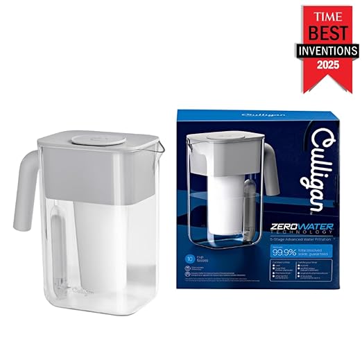Culligan with ZeroWater Technology 10-Cup Water Filter Pitcher – Includes 5-Stage Advanced Water Filter, IAPMO Certified to Reduce Lead, Total PFAS (Forever Chemicals), Mercury, Fluoride, and Chlorine - Image 2