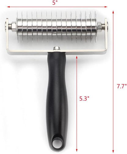 Pastry Lattice Roller Cutter - EVNSIX Stainless Steel Professional Dough Lattice Top Pie Pizza Bread Pastry Crust Lattice Roller Cutter