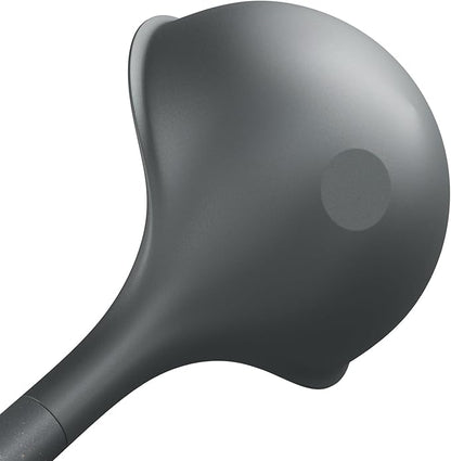 Zyliss Large Ladle, Sustainable Wheatstraw/Nylon, Soup Ladle for Cooking and Serving with Heat Resistant Silicone Head, Beluga Grey, 12.5" x 3.7", Dishwasher Safe, 5 Year Guarantee