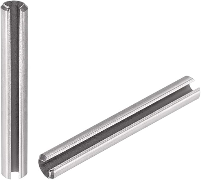 uxcell Slotted Spring Pin - M3 x 25mm 304 Stainless Steel Split Spring Roll Dowel Pins Plain Finish 20Pcs