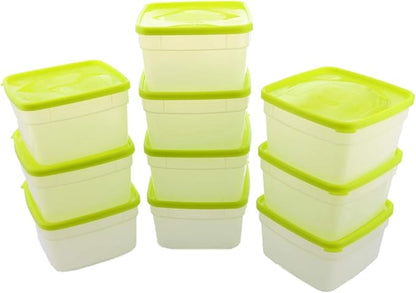 Arrow Reusable Plastic Storage Container Set, 10 Pack, 1 Pint/16 Ounce Each – Food, Meal Prep, Leftovers – Freeze, Store, Reheat - Clear Container Set With Lids – BPA-Free, Dishwasher/Microwave Safe - Image 8