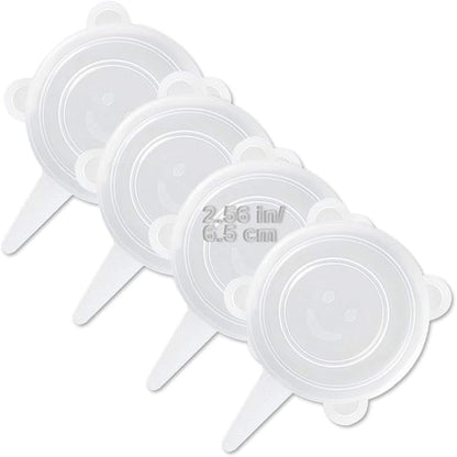 LELE LIFE 4 Pack Same Size Silicone Stretch Lids, Thicker Reusable Sturdy Silicone Container Cover, Expandable Food Storage Covers, Dishwasher and Freezer Safe, 2.56in(6.5cm)