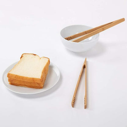 DUJEN 2 Pieces Bamboo Toast Tongs, 10.2 Inches Long Wood Toaster Tongs with Anti-slip Design, Tongs for Cooking with Cooking Oil Coating - Image 5