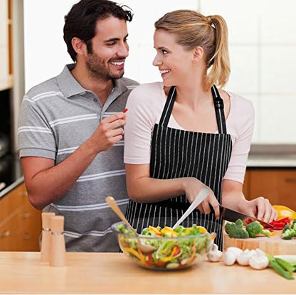 Syntus Apron for Men Women, Adjustable Cooking Kitchen Chef Aprons with 2 Pockets, Cotton/Polycotton/Polyester - Image 7