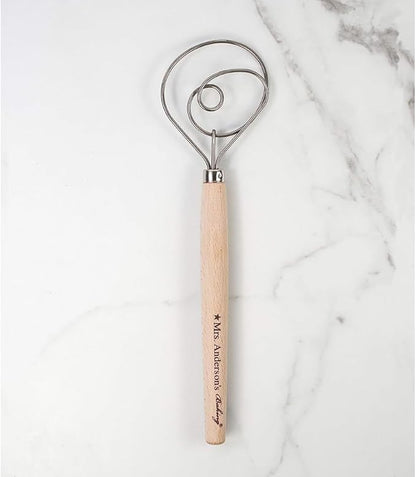 Mrs. Anderson's Baking Dough Whisk, Single-Loop, 12 Inch, 18/8 Stainless Steel, For Gently Mixing Doughs, Batters, And Bread Mixes