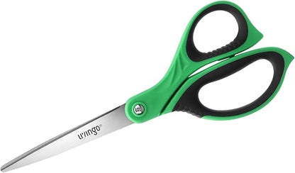 LIVINGO 3 Pack Sharp Scissors, 8.5 inch Comfort Grip Scissors All Purpose for Office, Stainless Steel Shears for Home Heavy Duty Cutting Fabric Sewing, Paper, School Crafting DIY - Image 4
