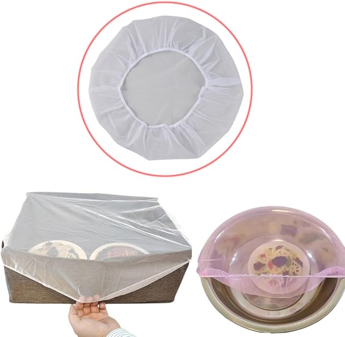 4 Pack Mesh Food Covers Portable Small Food Tents Top Screen Food Cover for Outdoors Camping Glass Food Storage Containers Meal Prep Container Food Storage Bins Countertop Fruit Bowl Plates