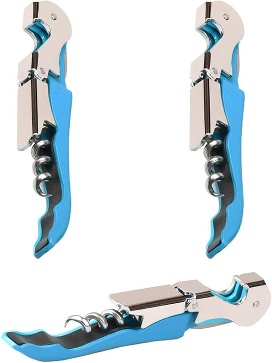 Professional Waiter Corkscrew Wine Openers Set(2PCS), Heavy Duty Stainless Steel Hinges Wine Key for Restaurant Waiters, Sommelier, Bartenders by Kit-Home