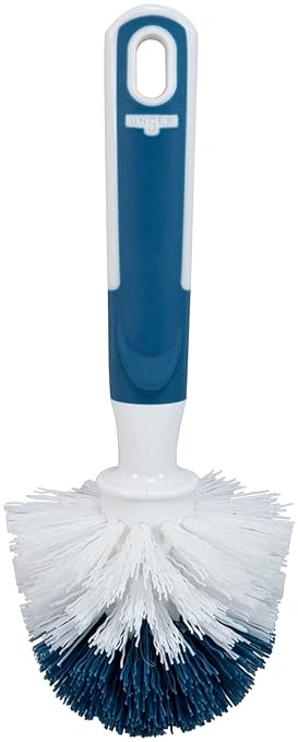 Unger Sink and Dish Scrub Brush, Kitchen Washing Scrubber for Hard-to-Reach Corners, Small Cleaning Supplies, Non-Scratch Bristles, Glassware, Pots, Pans, Tumblers, Drains, and Disposals by Unger
