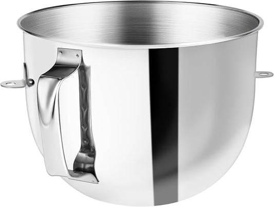 Stainless Steel 7QT Mixer bowl Fit for KitchenAid Bowl-Lift Stand Mixer,7 Quart Mixing Bowl with Handle