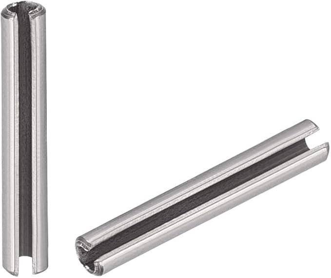 uxcell Slotted Spring Pin - M1.5 x 20mm 304 Stainless Steel Split Spring Roll Dowel Pins Plain Finish 20Pcs