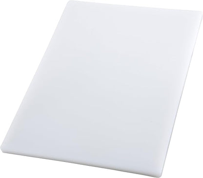 Winco Heavy-Duty Plastic Cutting Board, 12" x 18" x 3/4", White by Winco