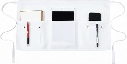 TiwerlfeServer Waist Aprons with 5 Pockets - 11.5 Inch Waterdrop & Oil Resistant Waitress Waiter Half Apron