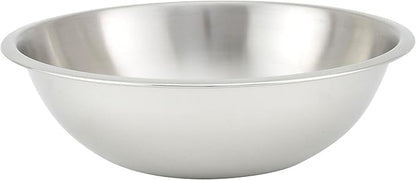 Winco Heavy-Duty Mixing Bowl, 5-Quart, Stainless Steel, Medium by Fonteme