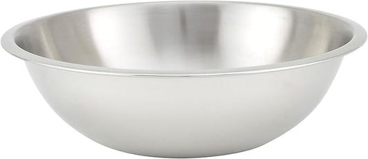 Winco 8 Quart Heavy-Duty Stainless Steel Mixing Bowl, Shallow by Fonteme