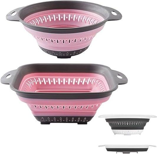 Collapsible Colander and Strainer,Silicone Strainer Colanders & Food Strainers,for Vegetable and Fruit, Kitchen Essentials by LogFaadCoi