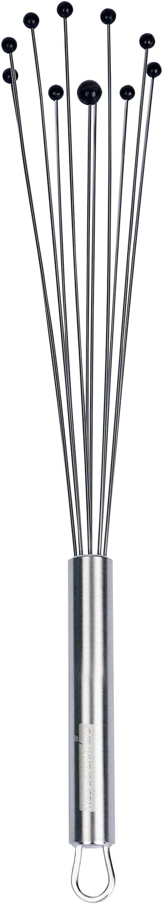 Restaurantware 12.5 in Stainless Steel Ball Whisk with Silicone Tips - German Standard Sauce & Gravy Whisk, Non-Scratch, Dishwasher Safe - Non-Stick Silicone Ball Whisk for Baking by Restaurantware