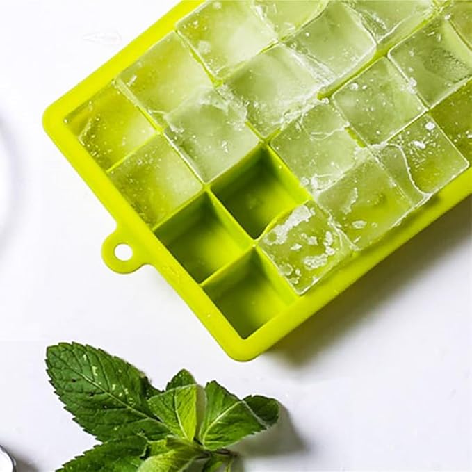 Ice Cube Tray with Lid and Bin,3 Pack 72 Cubes Silicone Plastic Ice Cubes Trays for Freezer with Box/Container,Reusable IceTray,Perfect for Cocktails, Drinks,and Ice Coffee