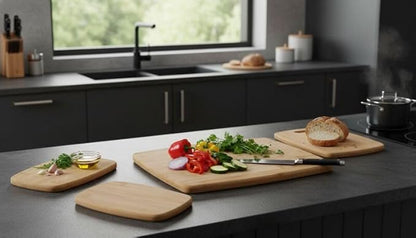 Farberware 4-Piece Bamboo Cutting Board Set - Reversible Boards for Chopping, Slicing, Charcuterie and Meal Prep - Kitchen Essential, Housewarming or Back-to-School Gift - Image 9