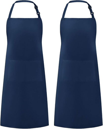 Syntus Apron for Men Women, Adjustable Cooking Kitchen Chef Aprons with 2 Pockets, Cotton/Polycotton/Polyester by Syntus