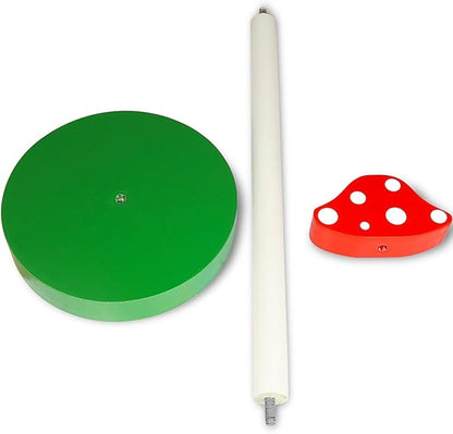 Modern Wooden Paper Towel Holder Stand - Beautiful Mushroom Design with Anti-Skid Base, Easy No-Tool Assembly for Kitchen Countertop, Bathroom, Office - Natural Home Decor