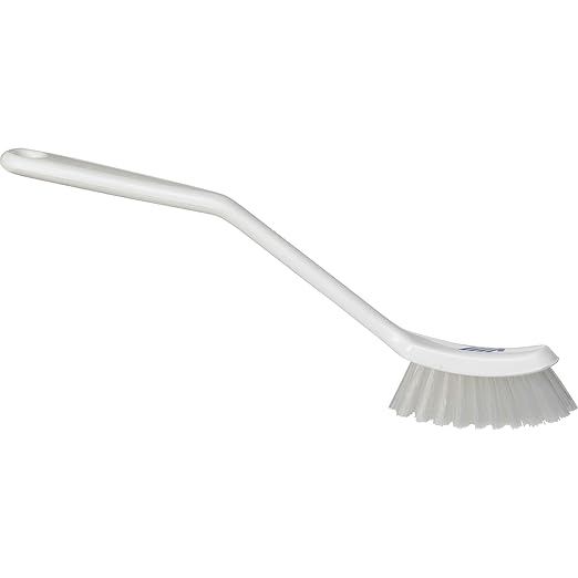Vikan - Fine Dish Brush - Heavy-Duty, Narrow, Slip-Resistant Cleaning Brush, Polypropylene, Polyester Bristle, 11 Inch, White, (42875) - Image 9