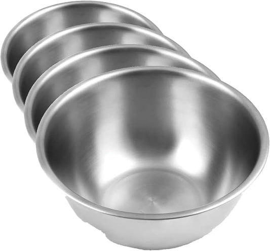 Fox Run Brands 2.75-Quart Stainless Steel Mixing Bowl, 9 x 9 x 4 inches, Metallic (Pack of 4) by foxrunbrands