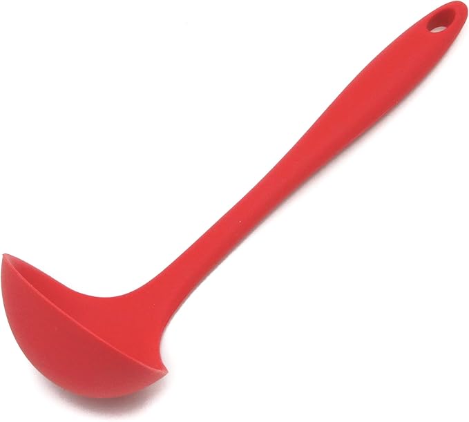 Chef Craft Premium Silicone Cooking Ladle, 11.25 inch, Red by ChefCraft