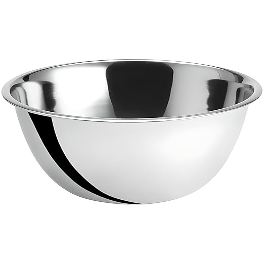 OCS Parts 8 Quart Mixing Bowl | 13.25-Inch Stainless Steel Professional Grade Flat Base Mixing Bowls for Home and Commercial Kitchens by OCSParts