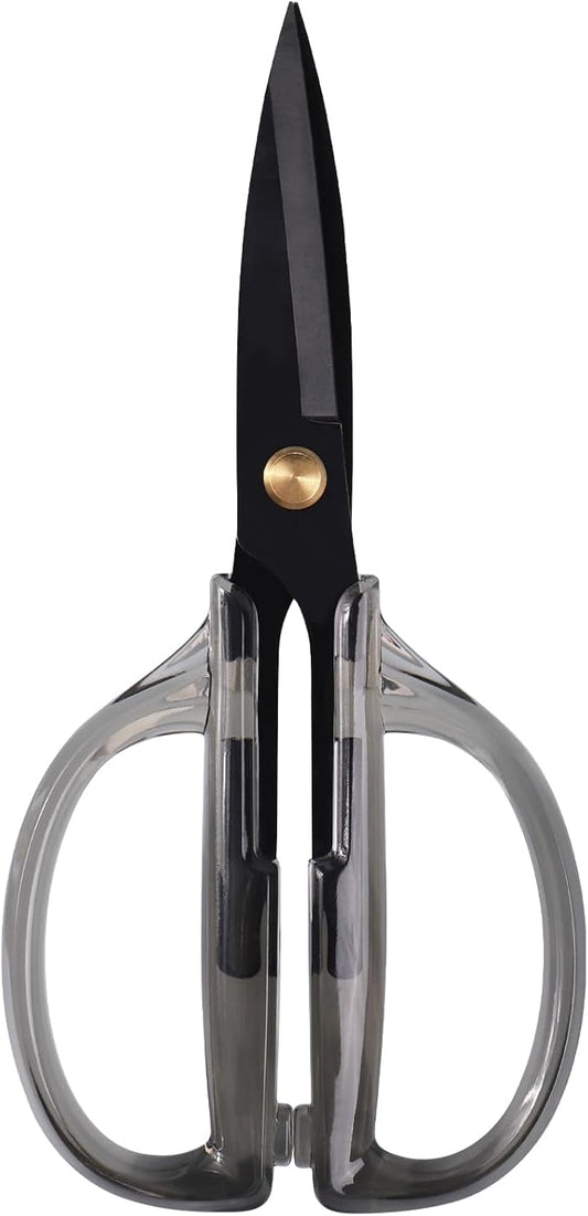 Kitchen Shears Scissors&Sharp Scissors, ARCHIKING 7.7inch Black Titanium Plated Scissor-Meat and Poultry Shears, Dishwasher Safe, Acrylic Handel All Purpose Stainless Steel Utility Scissor Black