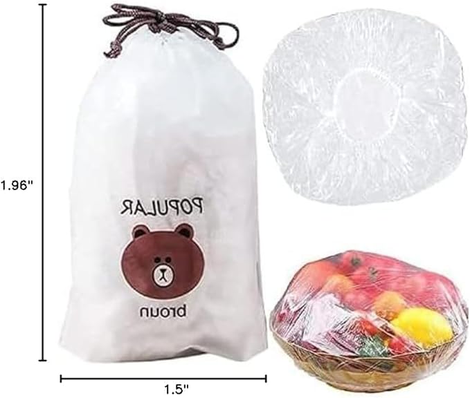 Fresh Keeping Bags, Plastic Sealing Bags Food Cover, Universal Kitchen Wrap Seal Fresh Keeping Caps Fresh Keeping Bags Covers,Plastic Stretchable Food Covers for Leftover And Meal Prep (100PCS) - Image 7